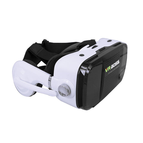 Virtual Reality Glasses w/ Headset+Mic and Bluetooth Gamepad